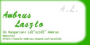 ambrus laszlo business card